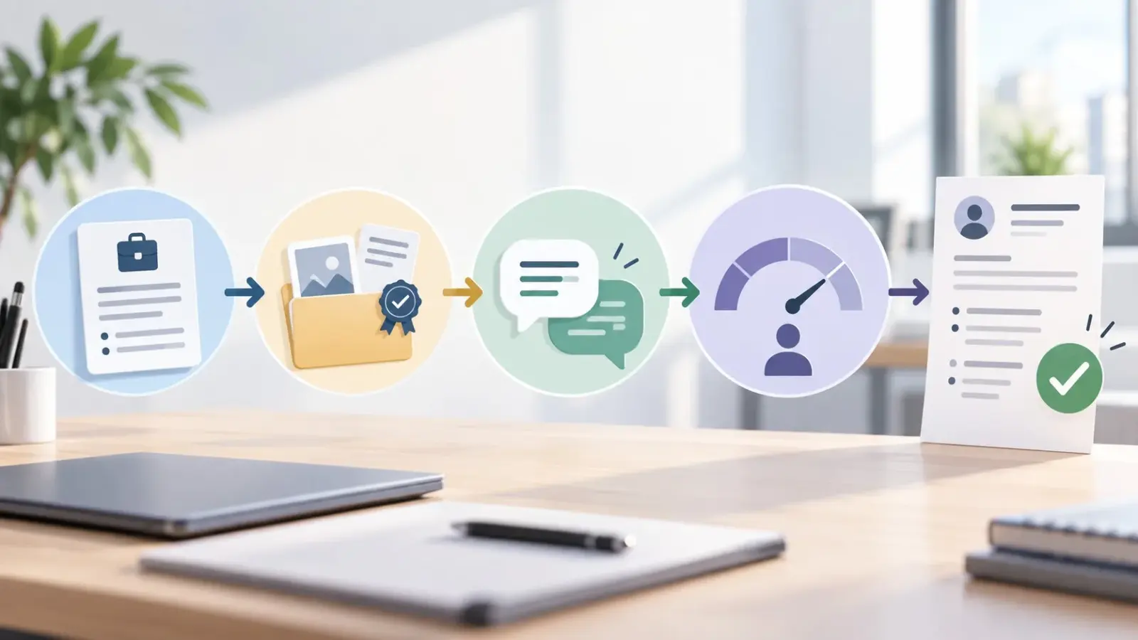 Schéma éditorial montrant quatre filtres pour choisir une compétence transférable utile au CV.